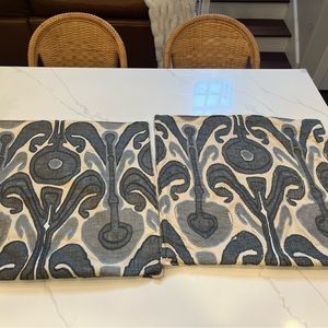 Pottery Barn Kenmare Ikat Embroidered Throw Pillows